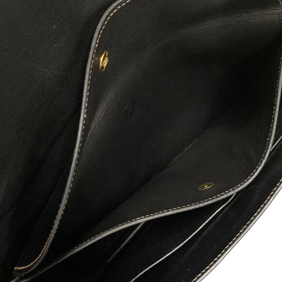 HERMES Fako Black Box Calf Circle I Clutch Bag 498-082625 - Picture 15 of 16